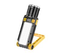 Portable LED Flashlight | Rechargeable Work Light | Waterproof Camping Flashlight | Outdoor Handyman Light | High Lumens LED Torch Adjustable Stand For Any Task