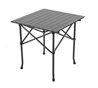 Portable Light Weight Aluminum Alloy Outdoor Folding Table for Camping Beach Backyards BBQ Party Tabletop (D As Shown)