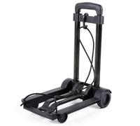 Portable Luggage Cart - Foldable Hand Truck, 4 Wheel Rolling Carrier, Strong Lightweight Transport Tool | Travel Shopping Moving Use, Compact Folding Storage Load Handling Solution