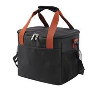 Portable Lunch Bag Large Capacity Shoulder Bento Storage Bags Portable Picnic Bag Lunch Bag With Shoulder Strap Waterproof Leak-Proof Lunch Bag Suitable For Work School Picnic Beach(Black A)