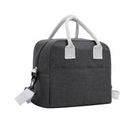 Portable Lunch Bag Large Capacity Shoulder Bento Storage Bags Portable Picnic Bag Lunch Bag With Shoulder Strap Waterproof Leak-Proof Lunch Bag Suitable For Work School Picnic Beach(Black)