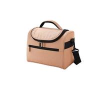 Portable Lunch Bag Large Capacity Shoulder Bento Storage Bags Portable Picnic Bag Lunch Bag With Shoulder Strap Waterproof Leak-Proof Lunch Bag Suitable For Work School Picnic Beach(Pink)