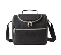 Portable Lunch Bag Large Capacity Shoulder Bento Storage Bags Portable Picnic Bag Lunch Bag With Shoulder Strap Waterproof Leak-Proof Lunch Bag Suitable For Work School Picnic Beach(Black)