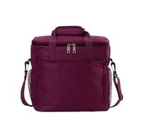 Portable Lunch Bag Large Capacity Shoulder Bento Storage Bags Portable Picnic Bag Lunch Bag With Shoulder Strap Waterproof Leak-Proof Lunch Bag Suitable For Work School Picnic Beach(Small Red)