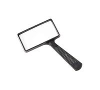 Portable magnifying glass, rectangular magnifying glass, scratch-resistant glass lens, suitable for old people to read