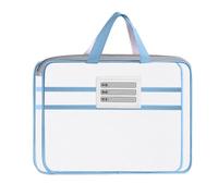 Portable Mesh File Tote - Zipper Document Holder With Handle, Lightweight Office Organizer Storage Bag, Durable Exam School Work Accessory | For Students Teachers Classroom Home Travel Uses