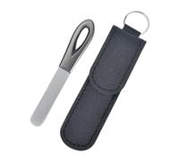 Portable Metal Nail File With Keychain Case Double Sided Designs