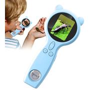 Portable Microscope for Kids, Portable Digital HD Magnifier, 7.8x3.66x1.26in Two Lens Multi Functional, Photo and Video Capture, Lightweight Educational for Science Exploration