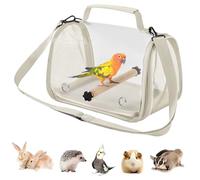 Portable Mini Bird Travel Cage Carrier, Bird Cage Small Backpack - Lightweight Foldable Carrier Storage for Hamster Finch Parakeet Canary Cockatiel Pet Indoor Outdoor