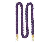 Portable Mini Crowd Control Ropes for Indoor & Outdoor Queue Partition,6.56ft/9.84ft/13.1ft Long VIP Braided Stanchion Hemp Rope(Purple,2m/6.56ft)