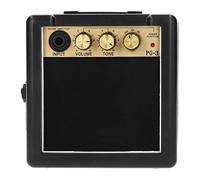 Portable Mini Guitar Amplifier PG-3 3W, -Sensitivity Speaker, Clear Sound, Volume Control, Input Headphone Ports, Durably Metal Plastic Material, Elegant Black