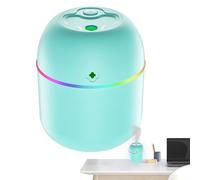 Portable Mini Humidifier, 220ml USB Desk Diffuser, 3.07x3.07x3.86 Inches Two Spray Mode Cool Mist, Night Light Function, Quite Ultrasonic, Personal Diffuser for Home Office Bedroom Travel Use