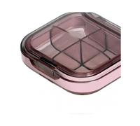 Portable Mini Pill Case Travel Dispensing Pill Organizer Household Food Grade Sealed Storage Medicine Box Small Transparent Pink