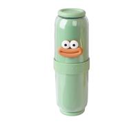 Portable Mouthwash Cup, Funny Mouthwash Cup, Toothbrush Container, Multipurpose Portable Mouthwash Cup with 4 Toothbrush Holders, Perfect for Travel and Space-Saving Storage of Oral Care Items, Verde,