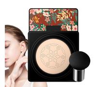 Portable Mushroom Foundation, Waterproof Bb Cream, Air Cushion Base with Even Skin Tone, Soft Creamy Makeup Primer, Portable Cosmetic Tool with Mushroom Sponge, Face Base for Home and Travel