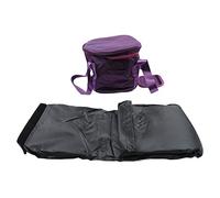 Portable Music Bowl Storage Bag, sturdy Polyester Cotton Fabric, Dual Design, with 2 External Pockets for Mallets, Thickened Protection for Crystal Singing Bowls (10in Pure Purple)