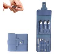 Portable Nail Clipper Set 12/16PCS, Nail Clippers and Beauty Tool Portable Set, Foldable Household Nail Clippers Sets for Both Men and Women (Blue,12pcs)