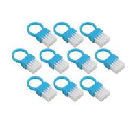 Portable Nail Duster, 10 Pieces Nail Cleaning Brush Set, Manicure Dust Ring | Soft Bristle Fingernail Cleaner, Reusable Nail Brush, for Salon, Home, Makeup, Grooming, Office, Travel