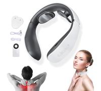 Portable Neck Massager, Relaxnecker Neck Massager - Portable Heated Neck Massager for Pain Relief, 4 Massage Modes, 15 Levels of Intensity, Ideal for Neck Pain (With remote control)