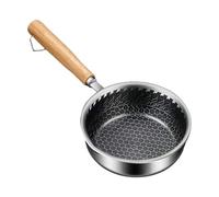 Portable Non-Stick Pan, Wooden Skillet Frying, Grill Cookware with Anti-Scratch Layer, Kitchen Frying Tool, Cooking Necessities with Easy Cleaning, Food Accessory for Home Hotel Canteen Breakfast Shop