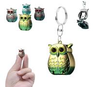 Portable Owl Keychain Nail Clipper, 2025 New 2-in-1 Foldable Owl Nail Clippers with Nail File, Ultra Sharp Stainless Steel Mini Fingernail Clippers,Travel Size Nail Care Gifts (yellow)