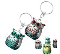 Portable Owl Keychain Nail Clipper, Foldable Mini Nail Clippers, 2025 New 2-in-1 Foldable Owl Nail Clippers with Nail File, German Professional Stainless Steel Mini Nail (Blue+Silver)