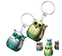 Portable Owl Keychain Nail Clipper, Foldable Mini Nail Clippers, 2025 New 2-in-1 Foldable Owl Nail Clippers with Nail File, German Professional Stainless Steel Mini Nail (Yellow+Blue)