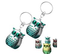 Portable Owl Keychain Nail Clipper, Foldable Mini Nail Clippers, 2025 New 2-in-1 Foldable Owl Nail Clippers with Nail File, German Professional Stainless Steel Mini Nail (Blue*2)