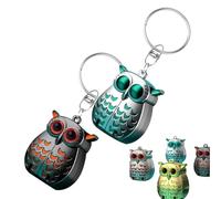 Portable Owl Keychain Nail Clipper, Foldable Mini Nail Clippers, 2025 New 2-in-1 Foldable Owl Nail Clippers with Nail File, German Professional Stainless Steel Mini Nail (Blue+Gray)