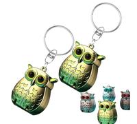Portable Owl Keychain Nail Clipper, Foldable Mini Nail Clippers, 2025 New 2-in-1 Foldable Owl Nail Clippers with Nail File, German Professional Stainless Steel Mini Nail (Yellow*2)