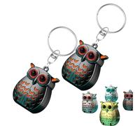 Portable Owl Keychain Nail Clipper, Foldable Mini Nail Clippers, 2025 New 2-in-1 Foldable Owl Nail Clippers with Nail File, German Professional Stainless Steel Mini Nail (Gray*2)