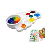 Portable Paint Palette - Color Mixing Tray, 10 Inches Watercolor Tray with Multiple Wells, Art Pallet with Durable Material, Painting Supplies Easy Clean, Art Accessories Kids Adults Students
