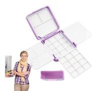 Portable Paint Palette, Watercolor Storage Box, Travel Palette Box, Sealing Paint Tray, Moisturizing Paint Palette, 24 Grid Palette, Oil Paint Storage, Compact Paint Tray, Travel Art Palettes