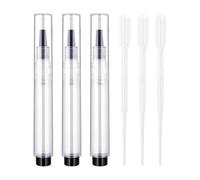 Portable Paint Pen - 3 Piece Scratch Cover Brush for Furniture Repair | PP Build with Black White Colors, Compact Application Tool, Wall Cabinet Wood Floor Window Door Arts Crafts