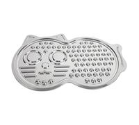 Portable Pet Licking Mat, Stainless Steel Slow Feed Tray, no Slip with Animal Shape, Dog and Cat Treat Feeding Tool, Crate Accessory with Anti Spill Style, Pet Dish for Kennel Car