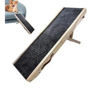 Portable Pet Ramp | Height Adjustable with Non-Slip Carpet Safety Pets | Wooden Dog Angles Access Stair Multipurpose Ramps for Small Large Old Dogs Cats SUV Indoor Various Furniture