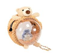 Portable Pet Travel Carrier - Compact Small Animal Bag, Durable Lightweight Material, Secure Comfortable Design, Breathable Tote | For Hamster Hedgehog Squirrel Chinchilla Daily Outdoor Trips