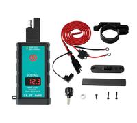 Portable Phone Accessory, Motorcycle Charger Adapter, 6.66x3.8x2.13cm/2.62x1.5x0.84 Inches Sae to Usb with Led Voltmeter, Black for Car, Suv, Boat, Atv ABS + Silicon Copper+PVC