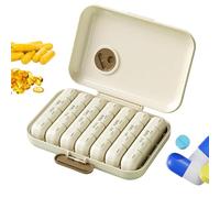 Portable Pill Box | 7 Day Pill Organizer | Daily Pills Organizer | Large Opening Box | Pills Box Travel Case | Travel Pill Organizer | 7 Day Aesthetic Case for Compartments Supplements