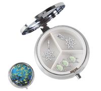 Portable Pill Case, 3 Compartment Medication Container, Compact Supplement Storage, Travel Friendly Pill Organizer for Pocket, Purse and Outdoor Use 2.44 Inch