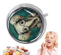 Portable Pill Case, 3 Compartments Portable Pill Container, 1.97x1.97x0.63 Inches Compact & Medication Storage, Daily and Supplement Organizer for Pocket, Purse, and Travel