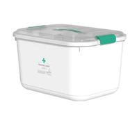Portable Pill Container, Dustproof Lozenge Organizer, Multilayer Medication Box, Compact Design, Secure Storage, (8.43x11.46x7.17 Inches), Ideal For Carrying Pills And Bandages