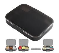 Portable Pill Dispenser Box - Pills Container Organizer, 9 Compartments Holder | Extra Large Moisture Proof Storage Case, Travel Medication Organizers For Outdoor Use Compact Portables Design