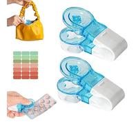 Portable Pill Taker, 2023 New Pill Dispenser With Pill Box Label, No Contact Easy To Take Medicine Out Tool (2 PCS)