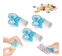 Portable Pill Taker, Small Pills Dispenser Remover, Portable Tablet Dispenser, Tablets Pills Blister Pack Opener Assistance Tool, Storage Box Medication Dispenser (3pcs)