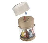 Portable Pills Box, Travel Pill Organizer with 7 Compartments Built-in Cutter, Compact Medication Supplement Container, for Pocket, Camping, Daily and Travel Use, 1.97x1.97x2.76in