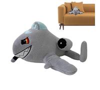 Portable Plush Cartoon, Soft Cuddly Shark, 7.87inches Stuffed Airplane Pillow with Cute Design, Decorative Plush Toy with Fabric, Fun Accessory with Adorable Style, Gift Item for Kids Teens Adults
