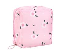 Portable Polyester Sanitary Product Case Waterproof Exterior and Spacious Compartments for Daily Essential Fashionable Cartoon Design Organizers Pouches