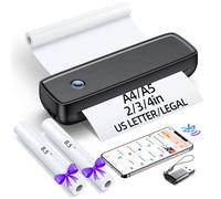 Portable Printer Wireless for Travel，Bluetooth Thermal Printer Support 8.5" X 11" US Letter &Legal, A4&A5 Thermal Paper, Inkless Printer Compatible with iOS, Android & Laptop for Office Car Home