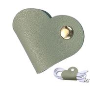 Portable PU Leather Heart Shape Cable Organizer - Heart Shape Cable Organizer, Charging Cables Holder Organizers, Reusable Cables Clips Wire Ties In Multiple Colors Great Gift For Family Friends